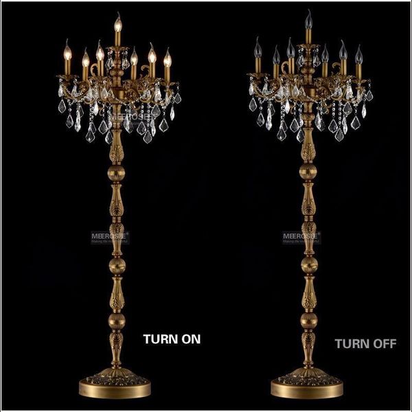 

classic 7 lights crystal floor lamp, floor stand light fixture cristal lustre candelabra standing lamp centerpiece