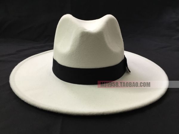 

Белая шляпа Fedoras MJ Hat