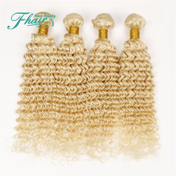 

9a brazilian deep curly blonde human hair weave 613 platinum bleach blonde hair 4 bundle lot deep curly blonde hair weft exten ion