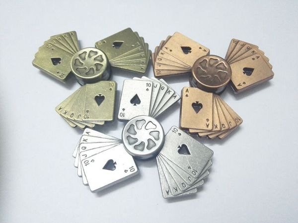 

creative poker playing cards fidget spinner novelty toys fidget hand spinner decompression toy metal alloy