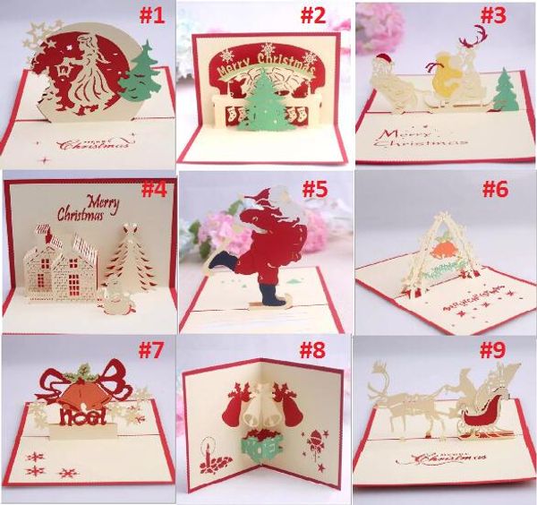 

хорошие рождественские открытки 3d всплывающие счастливого рождества серии санта ручной работы пользовательские поздравительные открытки рож