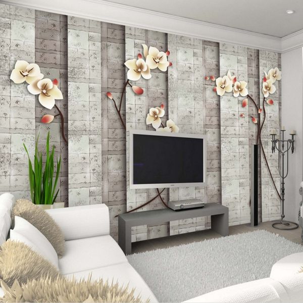 Acquista Personalizzato Tv Sfondo Sfondi Moderni Arredi Cinesi Soggiorno Camera Da Letto Studio Classico Loto Carta Da Parati Carta Da Parati Murale A