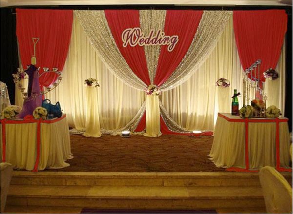 3m 4m 3m 6m 4m 8m Wedding Backdrop Curtain Celebration Stage