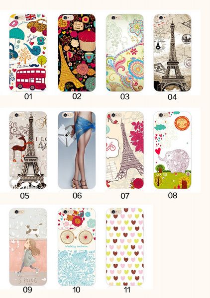 

for apple iphone6s plus phone case iphone6 se silicone case landscape plating tpu cell phone cases eiffel tower