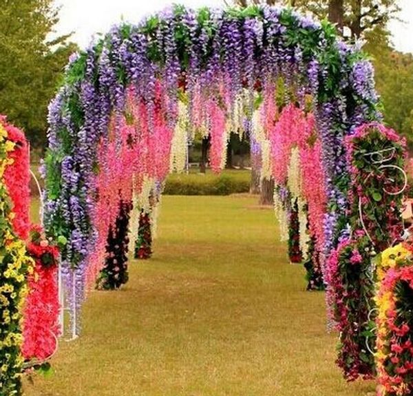

artificial ivy flowers silk flower wisteria vine flower rattan for wedding centerpieces decorations bouquet garland home ornam