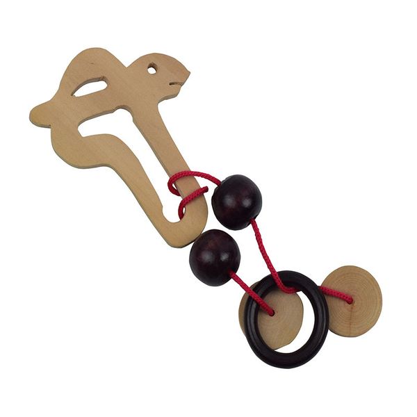 

snake-shaped rope hole lock luban lock wooden children's educational toys development brain intellectual game toys