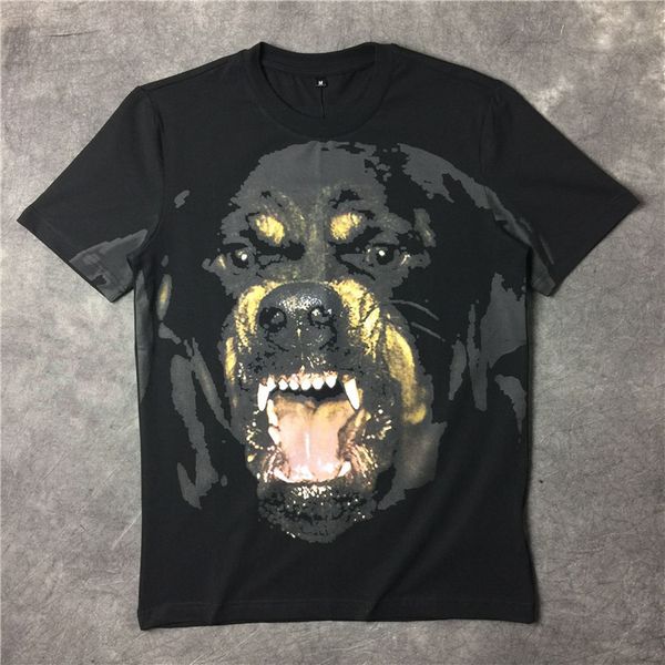 

men's fashion t shirt 2016 summer brand clothing black dog short-sleeve t shirt t-shirt men cotton shirt casual high quality, White;black