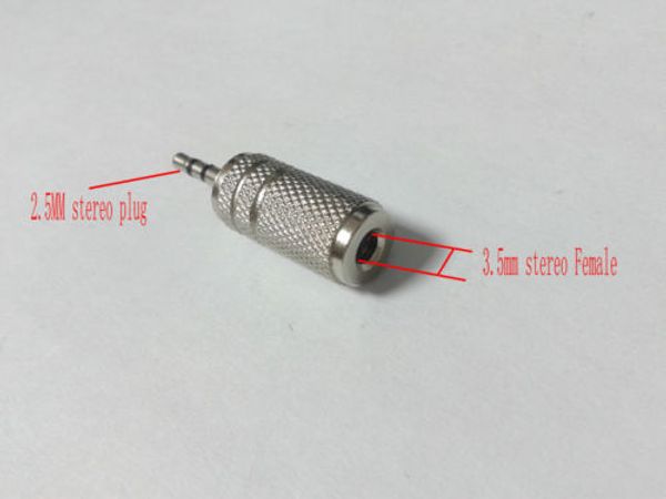 50 Stück 3,5-mm-Buchse auf 2,5-mm-Stecker, ADAPTER, Stereo-Stecker, Audio-Konverter