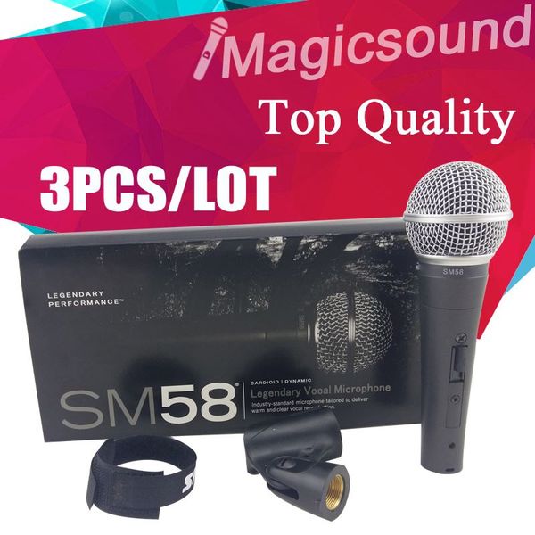 

upgrade version sm58s new lable real transformer 3pcs sm 58 58s wired dynamic cardioid vocal microphone mic