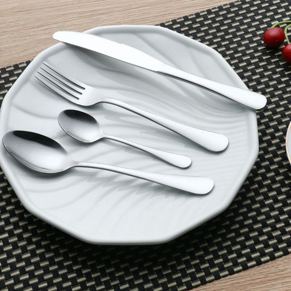 

new design 24pcs stainless steel flat ware sets plated cutlery dinner set tableware silverware dinner fork s poon knife