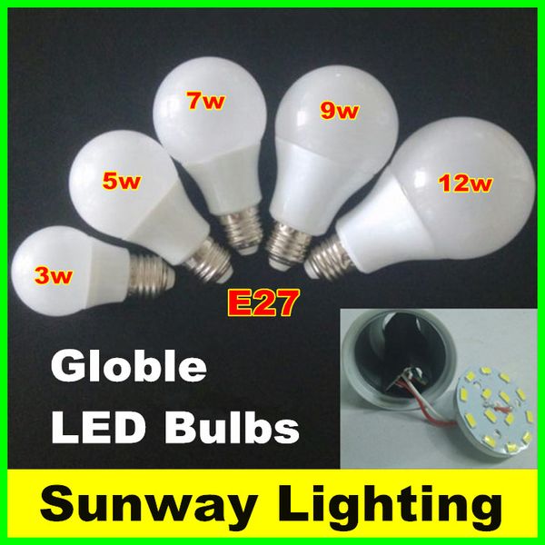 Retail Dimmable A60 A19 SMD2835 B22 E27 LED Light Bulbs 3w 5w 7w 9w 12w A60 A19 LED Globe Lights Lamps AC85-265V
