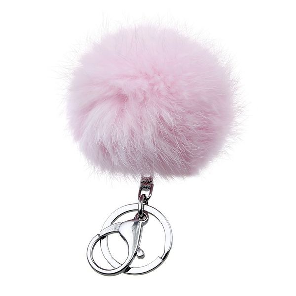 

Retal мягкий реальный мех кролика мяч металлические брелки мяч Pom Poms плюшевые брелок автомобиль сумка кулон брелоки