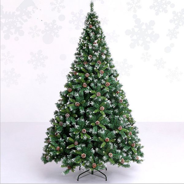 

3.0 m / 300cm soiled white pine cones automatic snow christmas tree decoration l living room malls