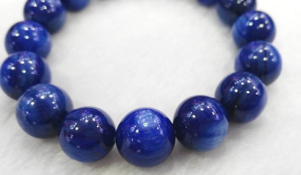 

high quality 6-12mm Natural Kyanite Gemstone Round Dark blue flashy Evil eyes Beads,kyanite bracelet