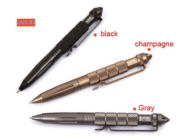 6 PCS / LIXA B2 B2 Tactical Pen Defesa caneta Cooyoo Ferramenta Aviação De Alumínio Anti-skid Ferramenta Portátil Caneta de Sobrevivência Multifuncional Camping Ferramenta