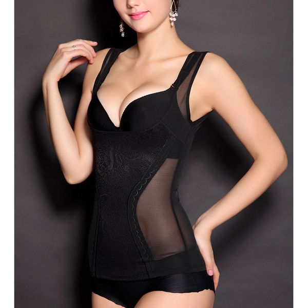 

wholesale-women black bustier corset body shaper slimming waist corset cincher trainer tummy trimmer shapewear underwear latex q1273, Black;white