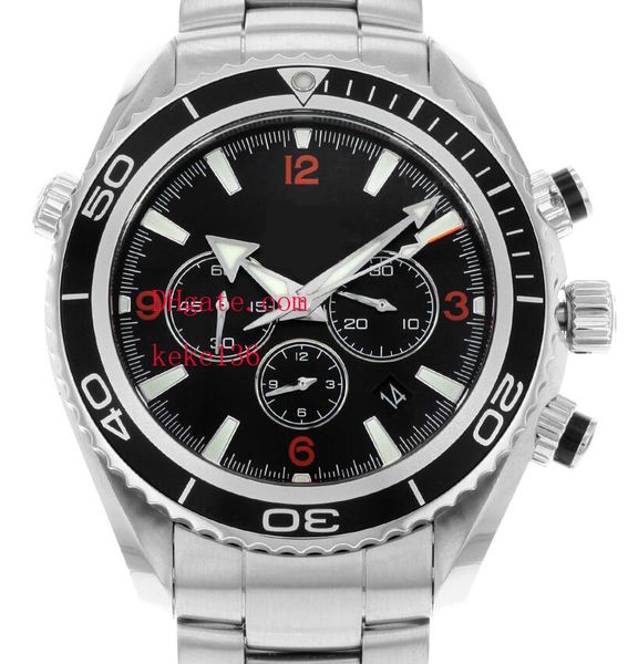 

luxury wristwatches planet ocean xl automatic black 45mm stainless steel 2210.51.00 asia movement automatic mens watch watches, Slivery;brown