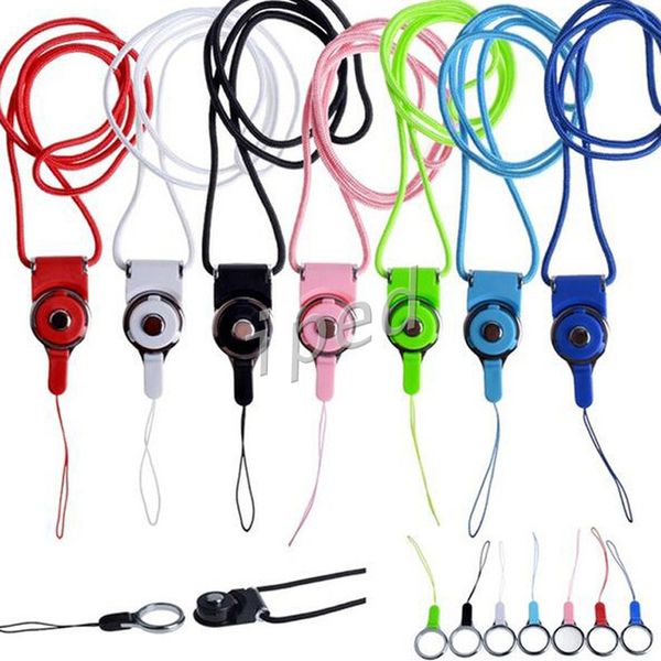 

charm strap neck lanyard detachable rotatable charming string for cell phone mp3 mp4 id colorful by dhl 300pcs