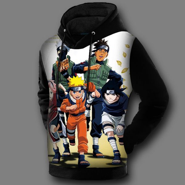 

wholesale-2016 new naruto hoodies anime hooded winter cotton uchiha sasuke uzumaki coats jackets men cardigan sweatshirts 30 styles, Black