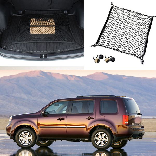 

for honda pilot car auto rear trunk cargo organizer storage seat plain vertical net luggage organizer nylon liner cover