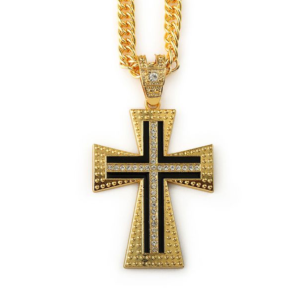 

Мужские хип-хоп рэппер геометрические 18K золото посеребренные Iced Out Кристалл черн