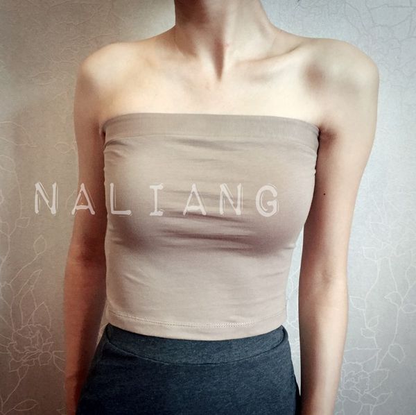 

wholesale-celebrity sexy casual fashion solid color tube top yy708, Red;black
