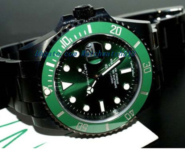 

luxury watches stainless steel bracelet life black green ceramic 116610 in dlc / pvd 40mm automatic mechanical man watch wristwatch, Slivery;brown