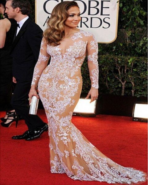 

2019 Hot Sale Arrival High Quality Evening Gowns Appliques Scoop Mermaid Lace Celebrity Dresses Sleeveless Evening Dresses Robe de soiree