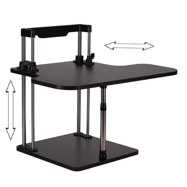 Sit/Stand Desk Riserhöhe Einstellbare leichte stehende Laptop -Schreibtisch Notebook/Monitorhalter Ständer mit Keybaord -Tablett