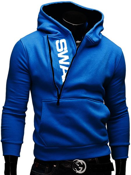 

wholesale-6colors m-6xl 2016 hoodies men sweatshirt male tracksuit zipper pockets casual sports hooded jackets moleton assassins creed 801, Black