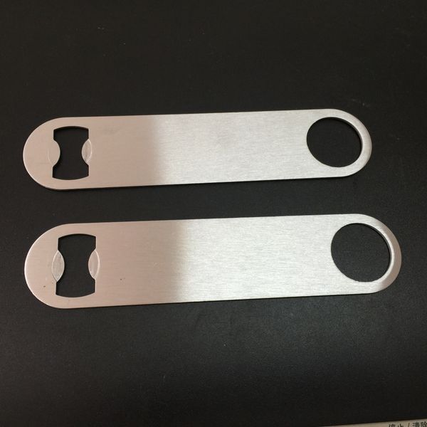 

100pc multifunction bottle opener tainle teel flat bottle opener tool bar beer wine opener hipping