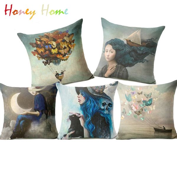 

Христианский стиль белье наволочка животных цветок Луны наволочка Парусный спор