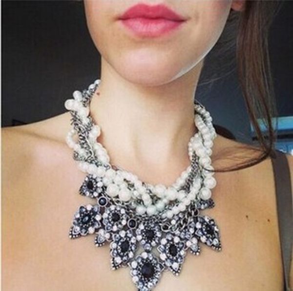 

new fashion shinning diamond necklace pearl necklace noble necklace jewelry for party red carpet. same with korea star taeyeon, Silver