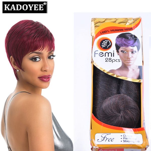 Brazilian Virgin Hair Pack For Full Head 3 5inch Femi Short Hair