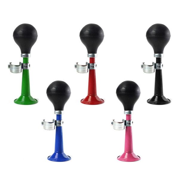 

wholesale-new bicycle bike cycling retro metal air horn hooter bell alarm bugle rubber squeeze bulb light metal material