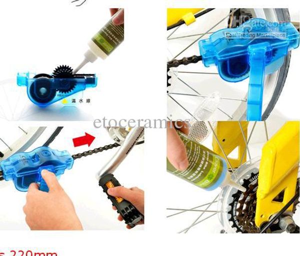 Limpador de corrente de bicicleta mini bicicleta para equipamentos de reparação de bicicletas Lots50