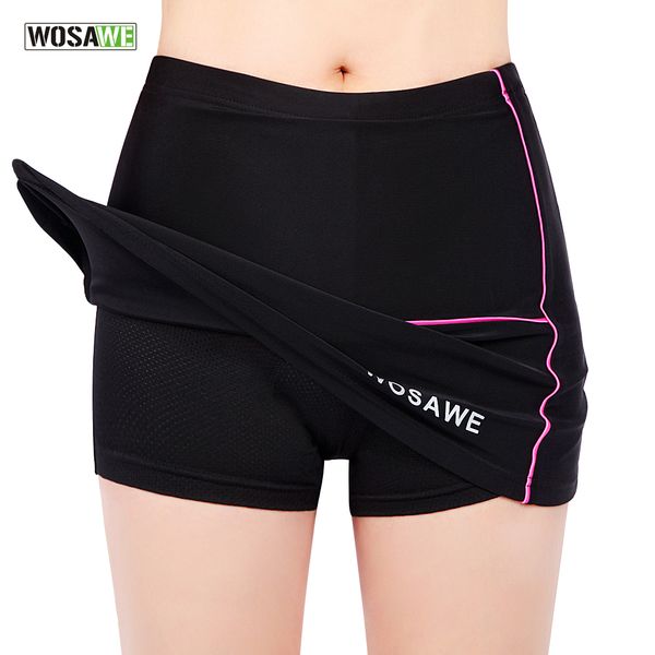 

wholesale- wosawe womens girls cycling bike bicycle mini skirt pleated skirt shorts pants black, Black;red