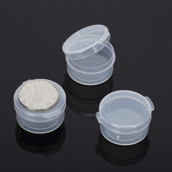 

Mini Plastic Box 3,2 * 1.8cm для небольших аксессуаров Прозрачный Круглый PE ПВХ Упаковка коро