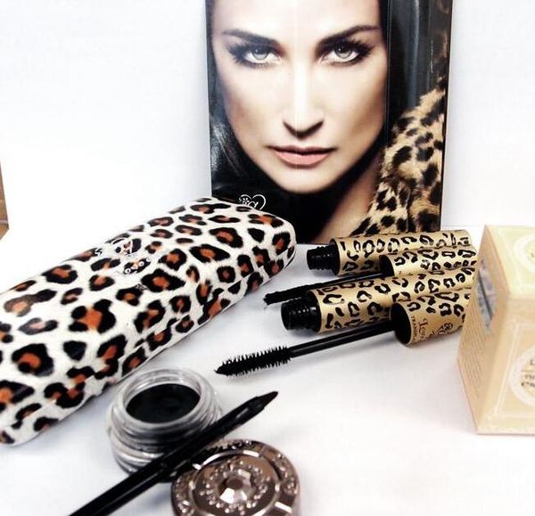 Sexy Black Mascara Love Alpha Leopardenmuster Samt-Verlängerungs-Mascara-Marke besser als 3D-Faser-Wimpern-Mascara mit Box