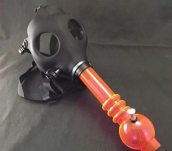 Acessórios de Fumar luxo de silício Mash tubo de fumar acrílico criativo Máscara De Gás hookah shisha Tubos