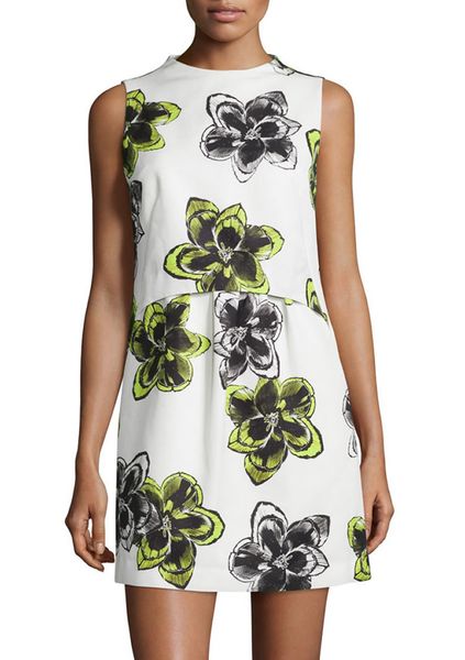 

brief print women a-line dress sleeveless casual dresses 033a252, Black;gray