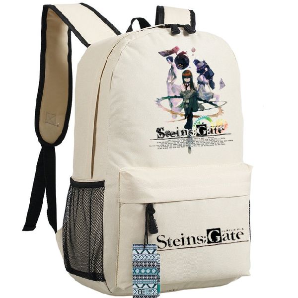 Mochila Steins Gate Mochila escolar de bom caráter Qualidade Frete grátis pacote de dia dos desenhos animados Venda imperdível mochila de jogo