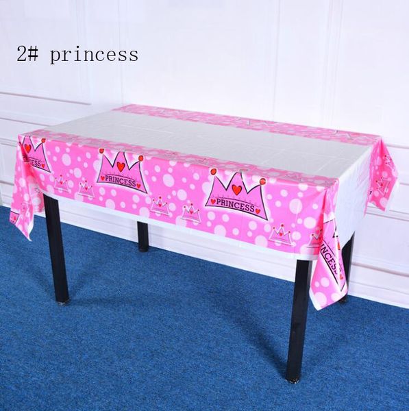108 180cm Or 43 70inch Plastic Tablecloth Prince Princess For