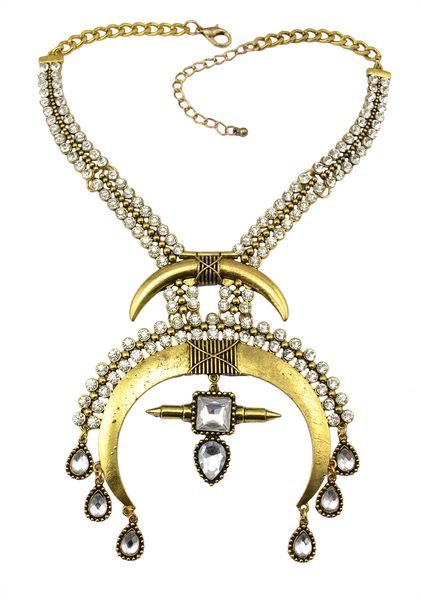 

мода европейский серебряный золотой роскошные свадебные невесты цветок горный хрусталь кристалл заявление ожерелье серьги набор, Silver