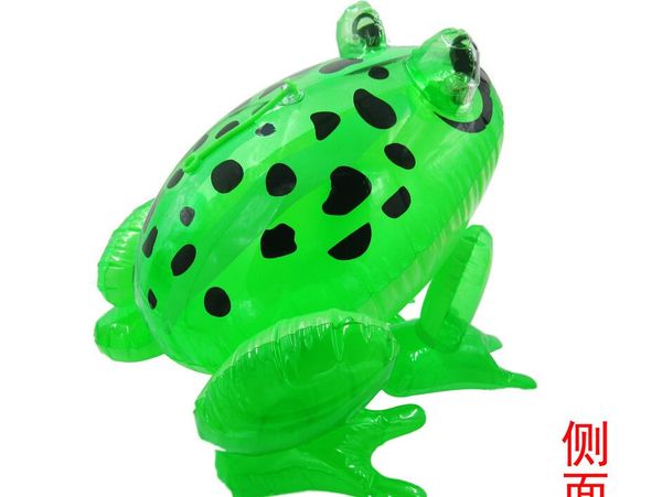 Sapo inflável LED iluminado Kids Funny Toys Bouning Frogs ao ar livre Piscina de banho de bebê brinquedo