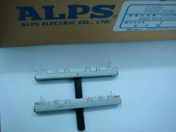 

wholesale- [bella]alps 6 cm single slide potentiometer b10k with midpoint--10pcs/lot