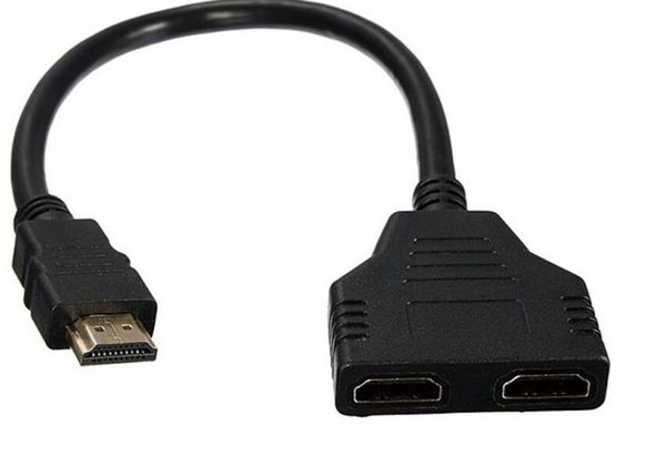 

HDMI Splitter адаптер конвертер мужчин и женщин HDMI 1 до 2 сплит двойной сигнал адаптер ко