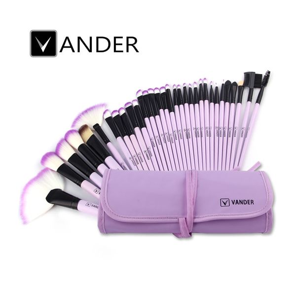 

Purple Vander 32 Pcs / Lot Makeup Brushes Set Foundation Face&Eye Powder Pinceaux Maquillage Cosmetics Makeup Brush + Pouch Bag Gift