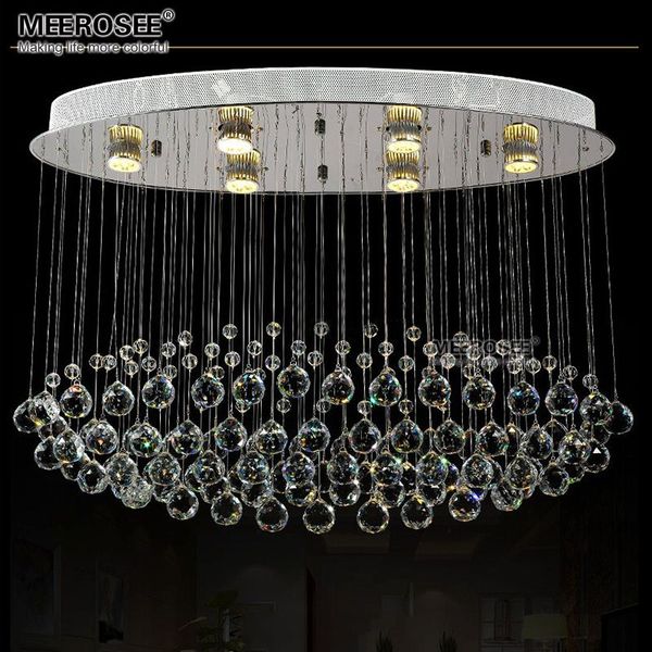 

k9 crystal chandelier modern luxurious clear crystal lighting fixture gu10flush mounted lamp for l project fast shipping