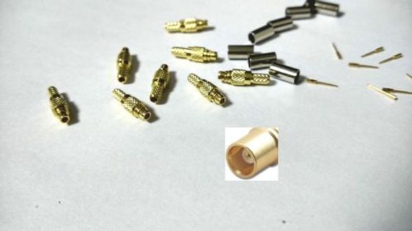 100pcs bronze MMCX conector fêmea para RG316 RF RG174 cabo friso